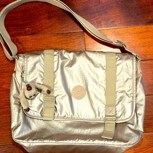 Kipling Harris GM Messenger Laptop Bag - Gleaming Gold Metallic (TM5683-7AA)